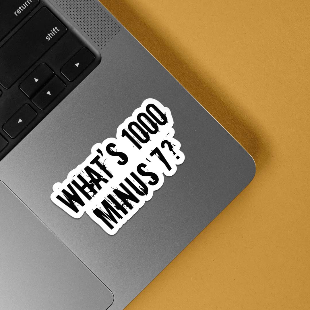 What's 1000 minus 7 Anime Stickers