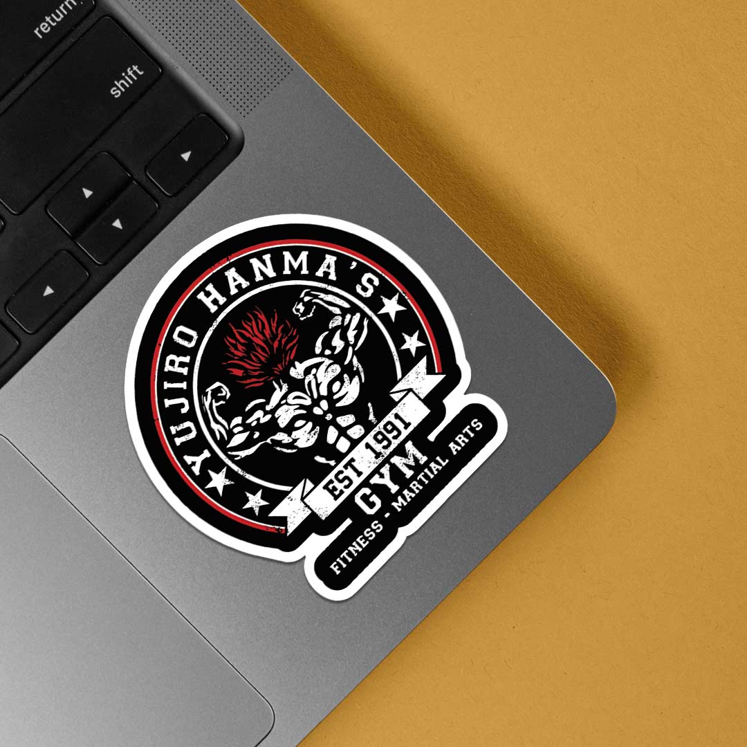 Yujiro Hanma Gym Anime Stickers