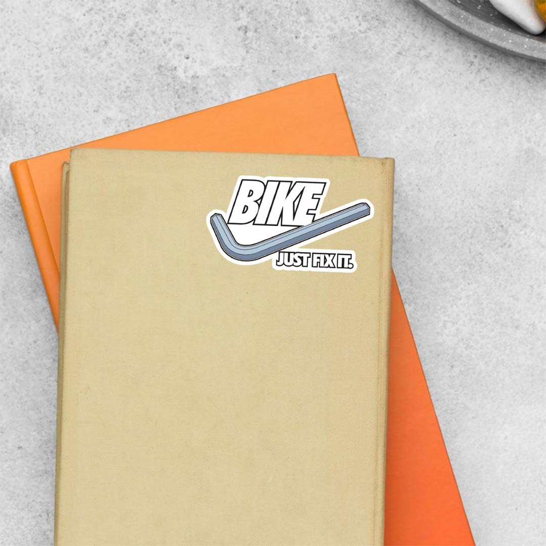 Bike Just Fix It Cars & Bikes Stickers