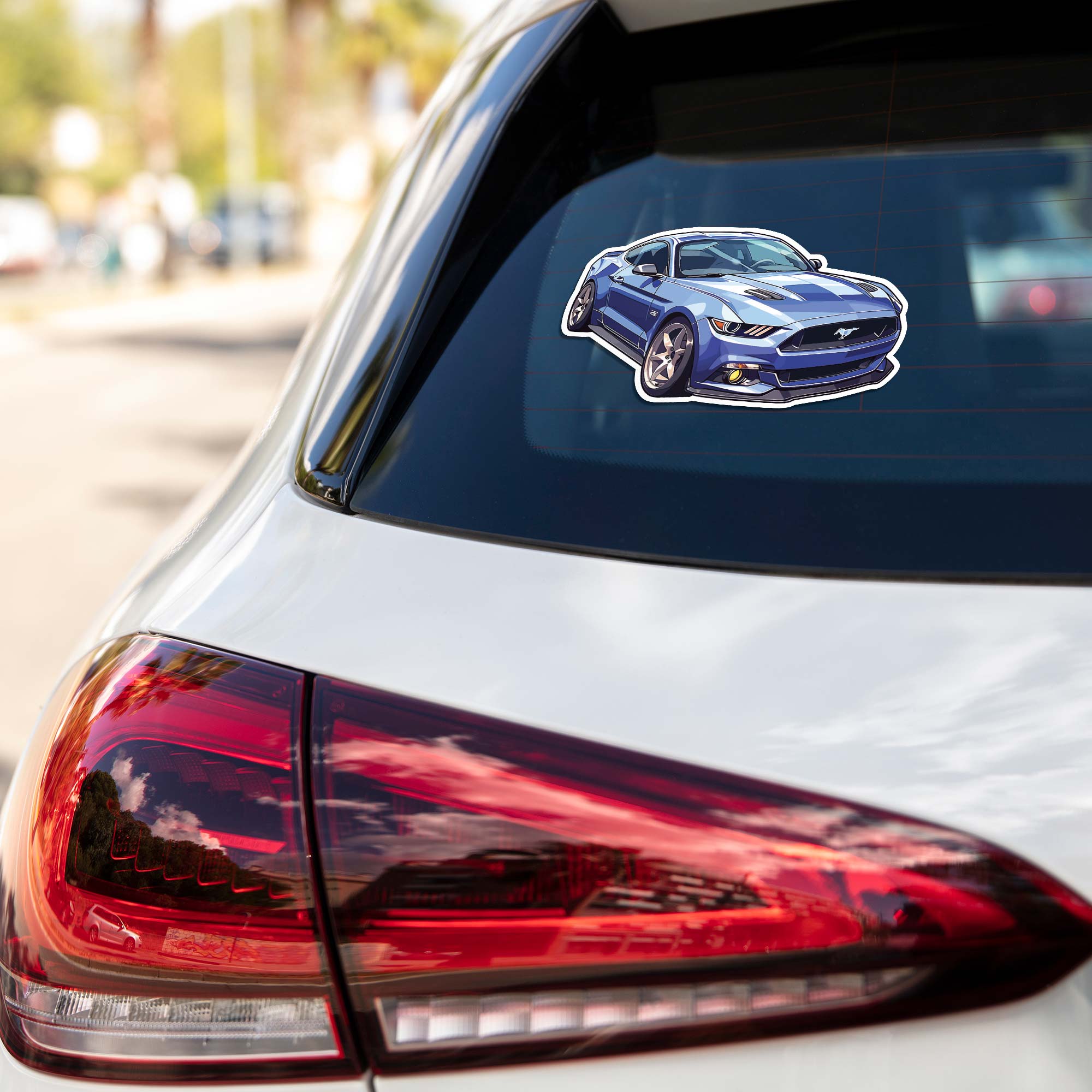 Mustang Blue Ford Cars & Bikes Stickers