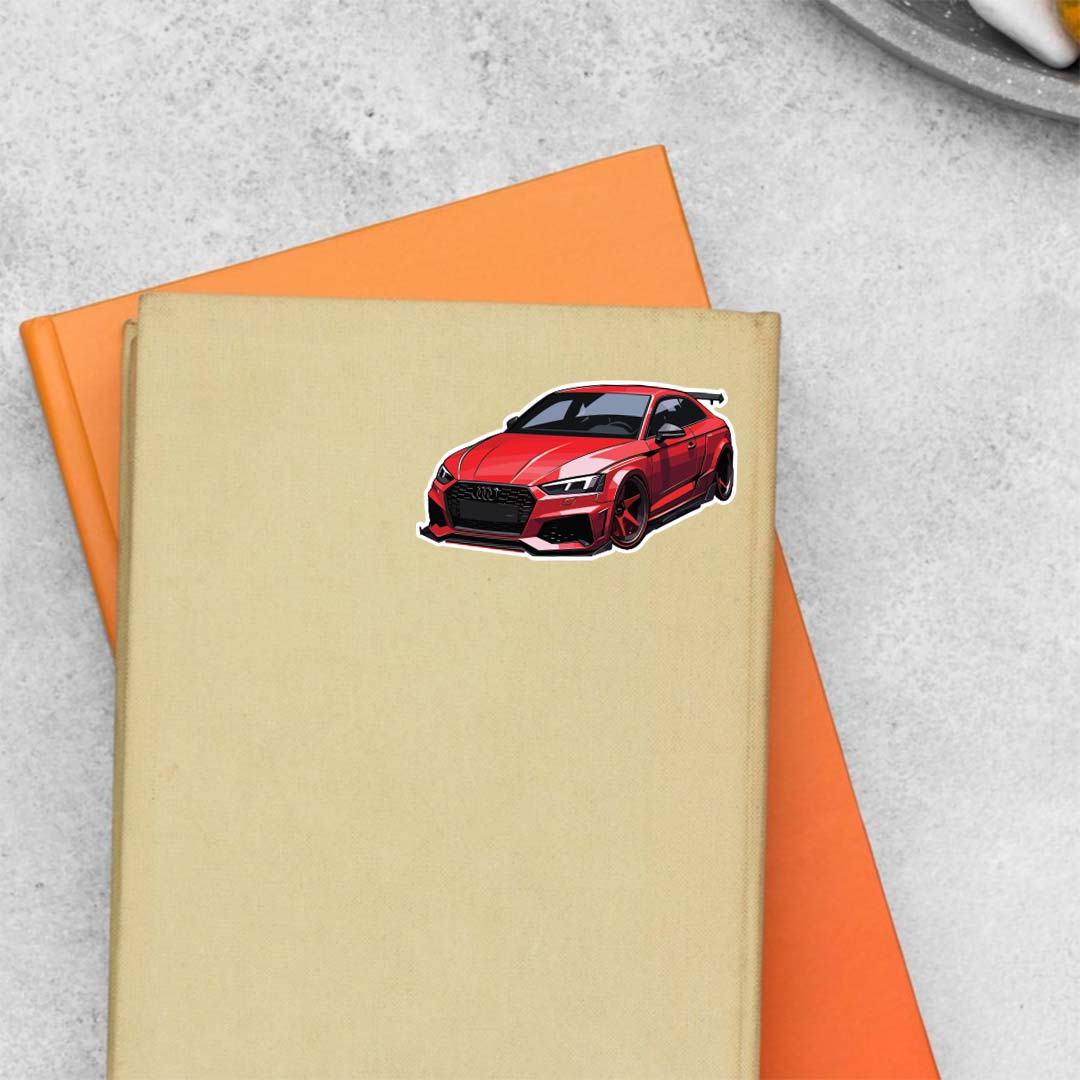 Red Audi RS5 Cars & Bikes Stickers