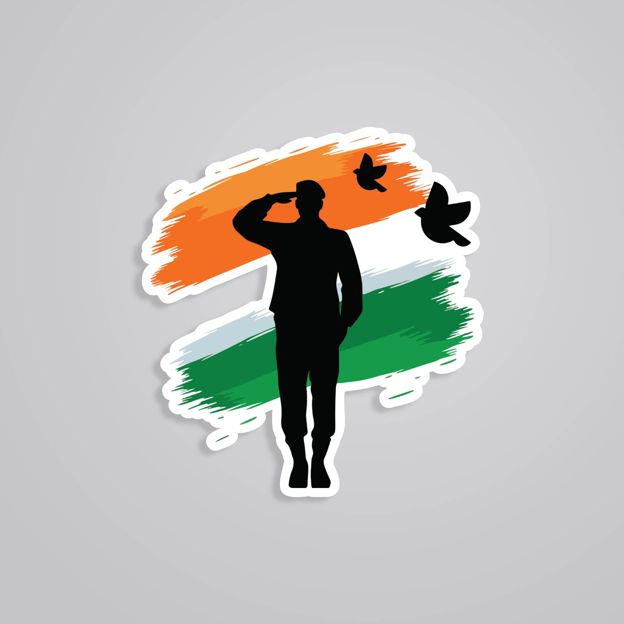 Fomo Store Stickers Casual Army soldier Silhouette Casual Stickers