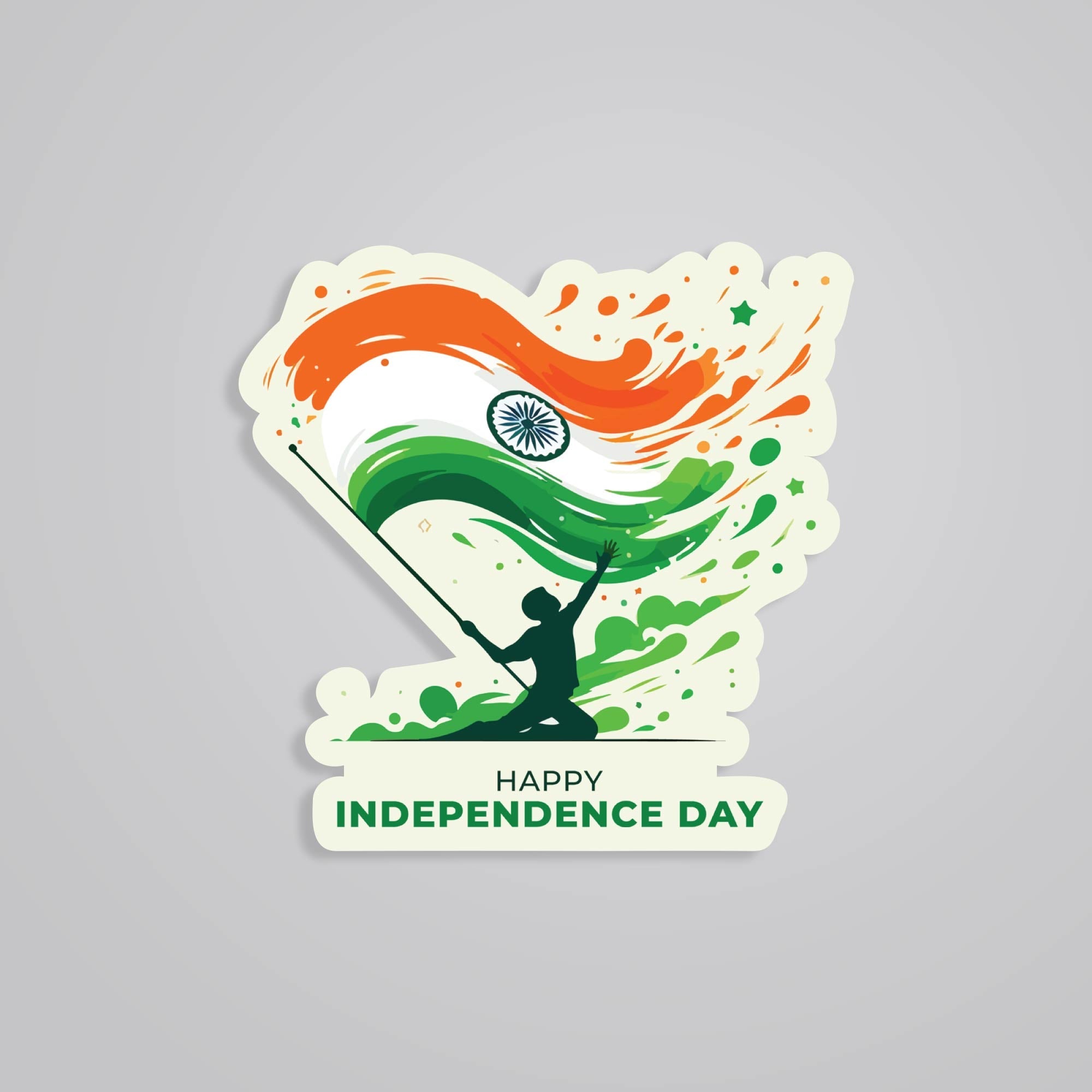 Fomo Store Stickers Casual Happy independence day flag