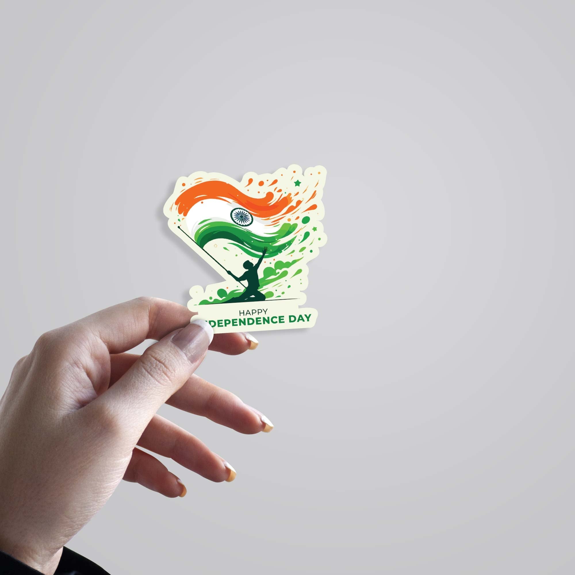 Happy independence day flag Casual Stickers
