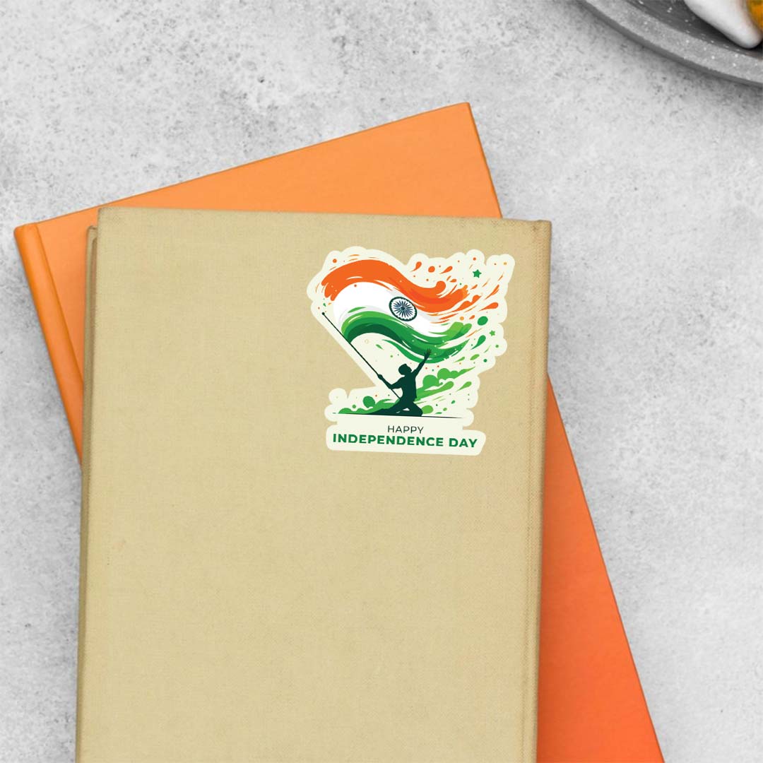 Happy independence day flag Casual Stickers