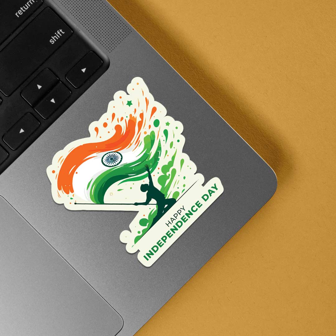 Happy independence day flag Casual Stickers