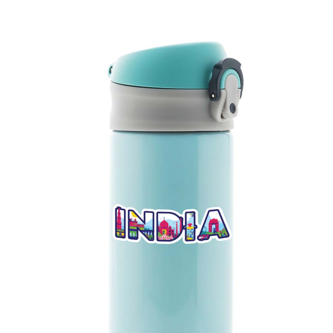 India with Landmarks Design Casual Stickers