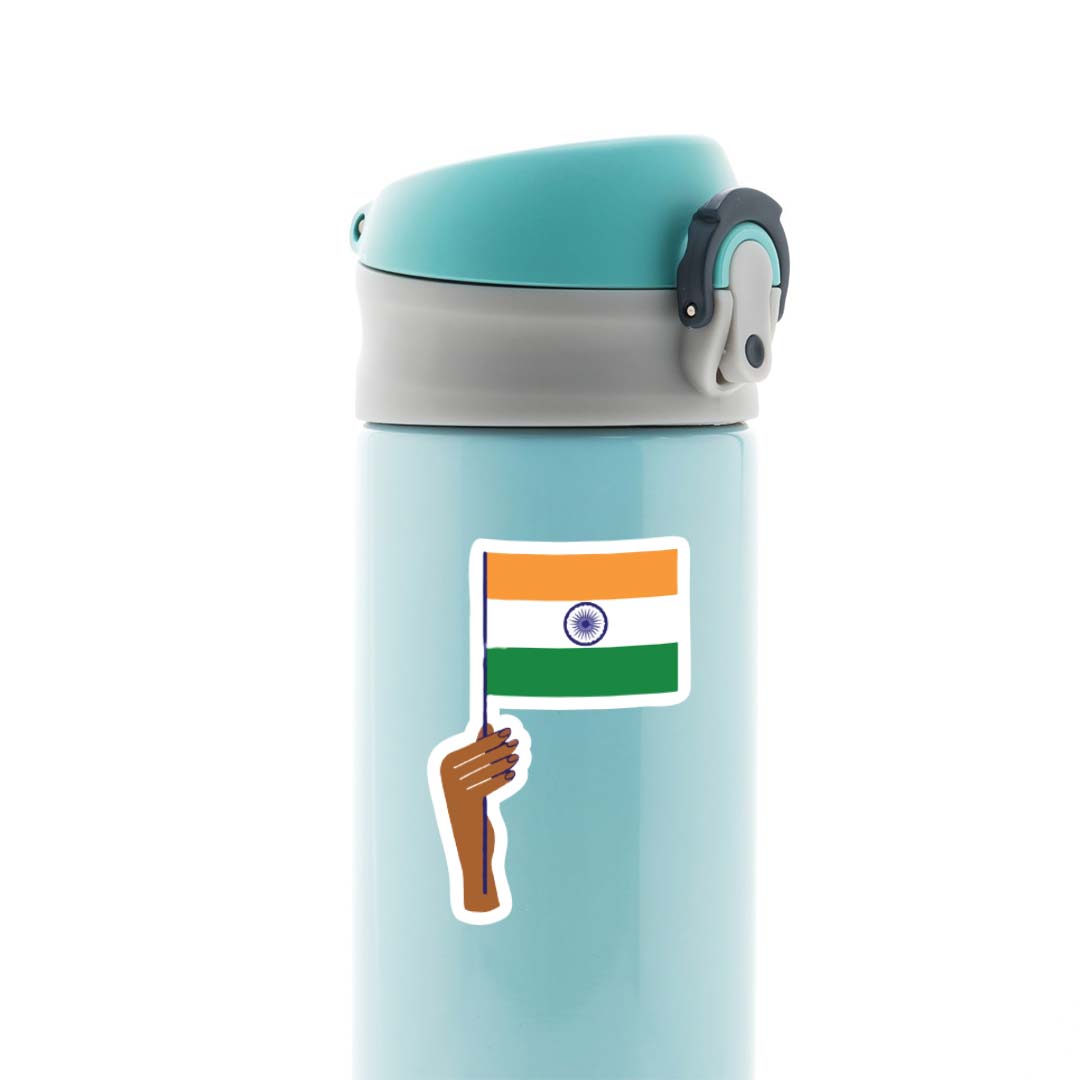 Indian Flag in Hand Casual Stickers