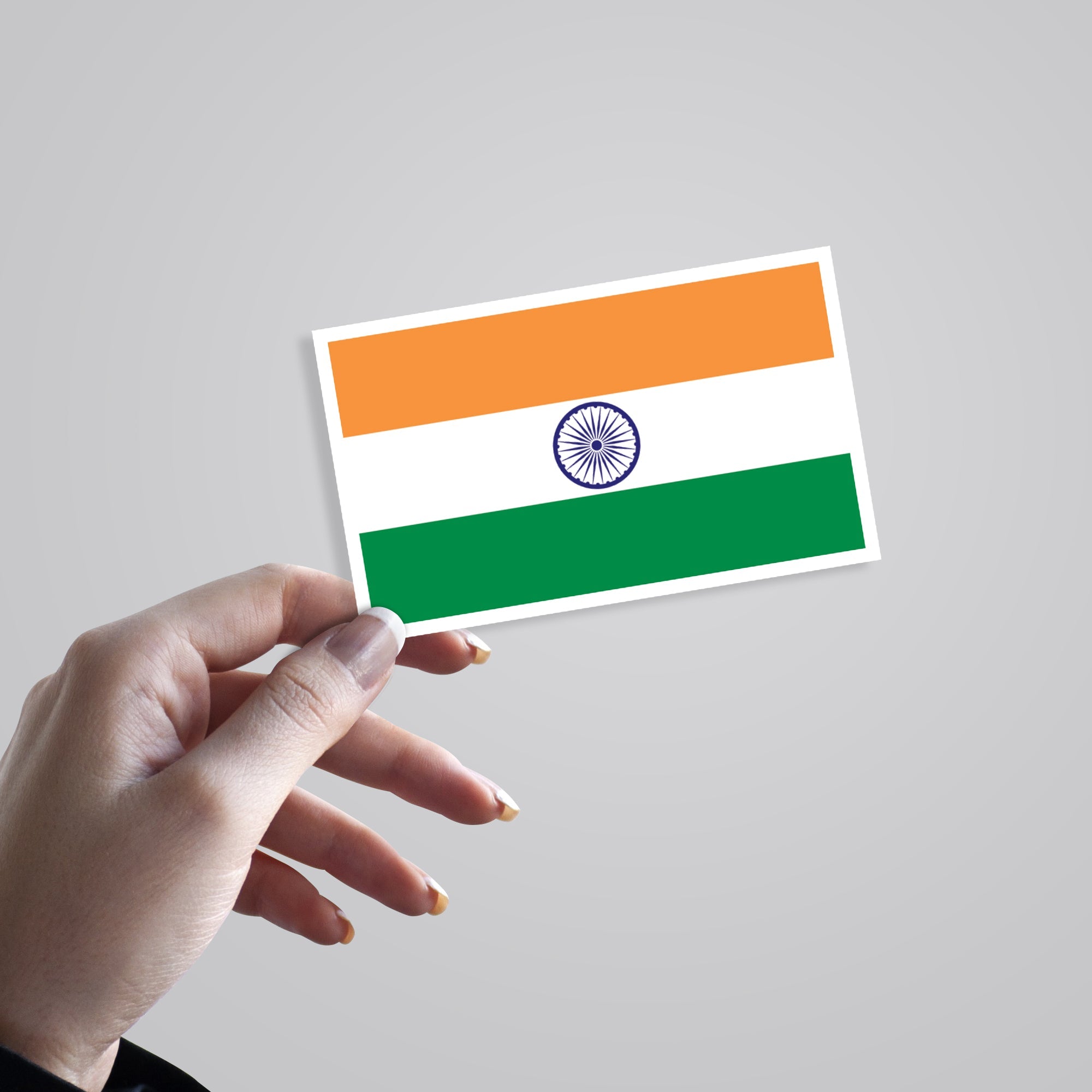 Indian Flag in Rectangle Casual Stickers