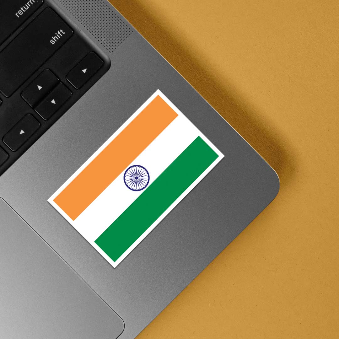 Indian Flag in Rectangle Casual Stickers