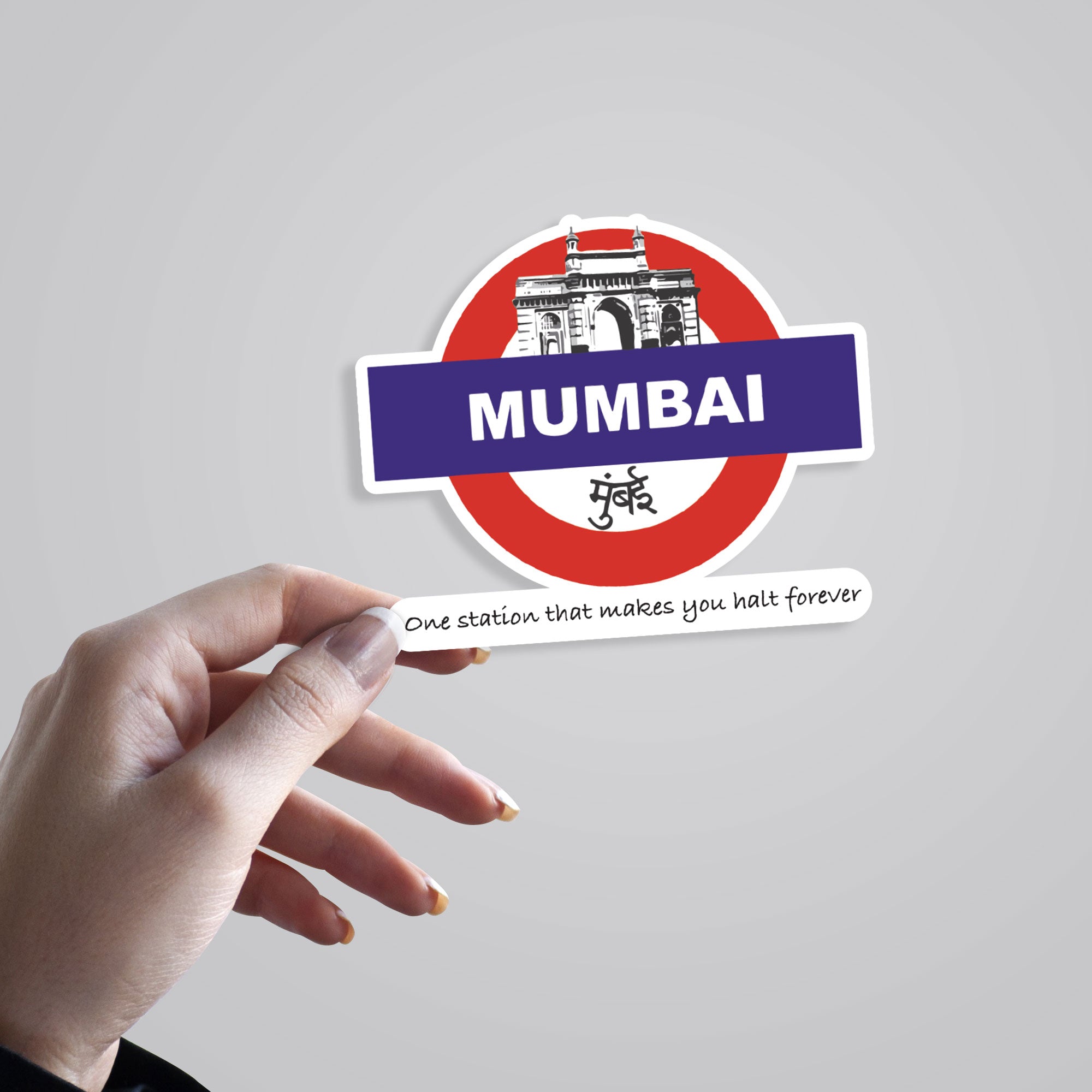 Mumbai One Station That Makes You Halt Casual Stickers