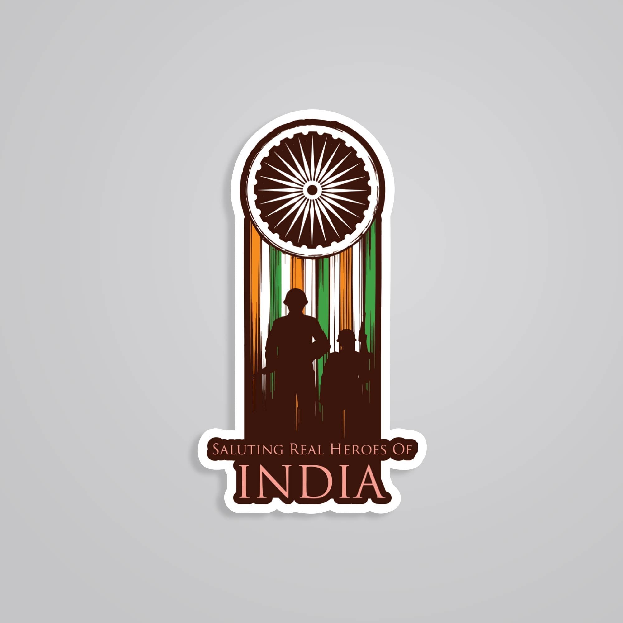 Fomo Store Stickers Casual Saluting Real Heroes of India