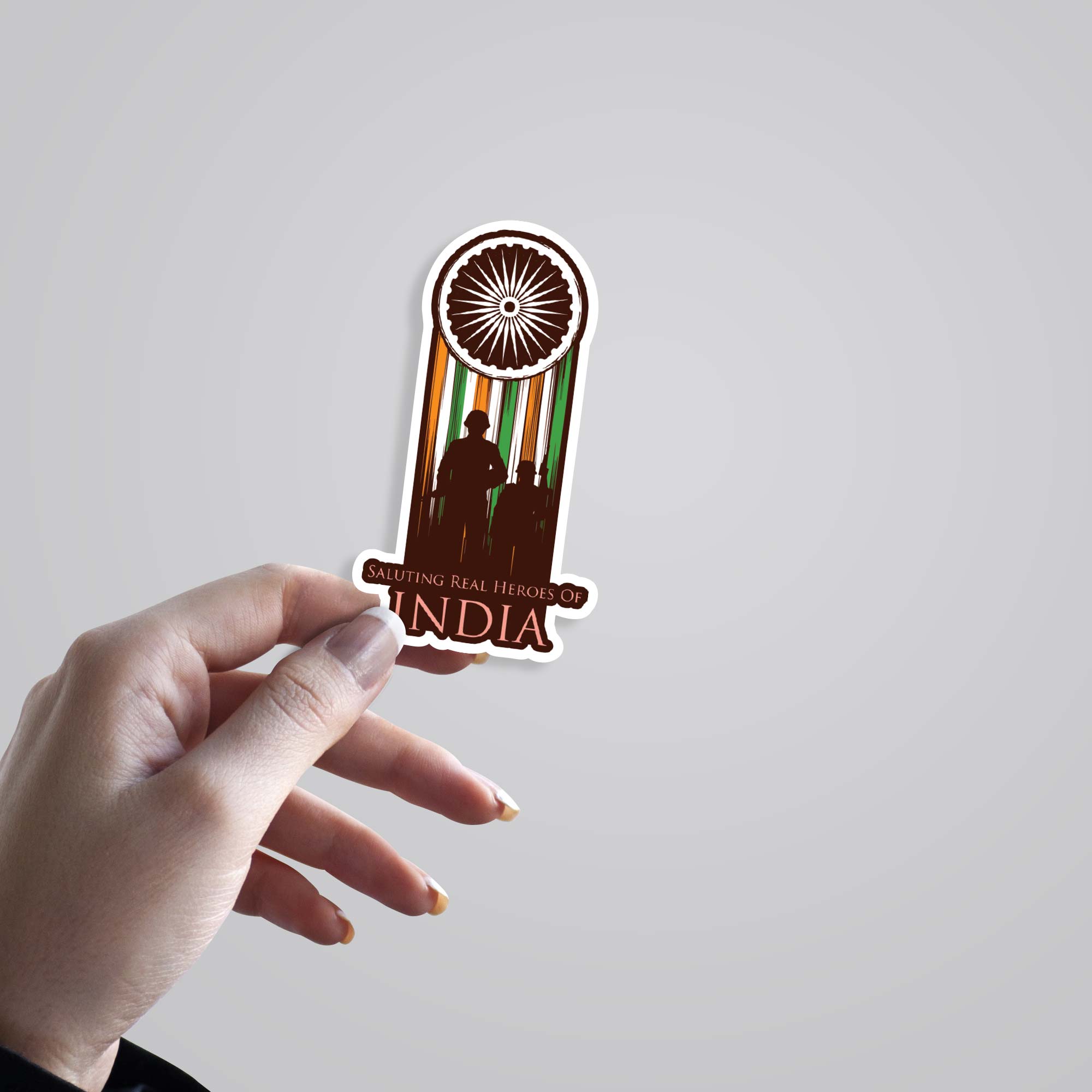 Saluting Real Heroes of India Casual Stickers