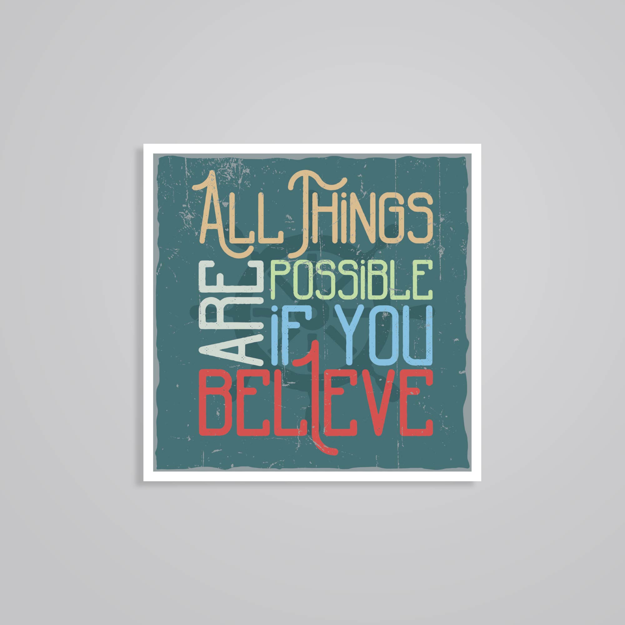 Fomo Store Stickers Motivational All things are possible if you believe