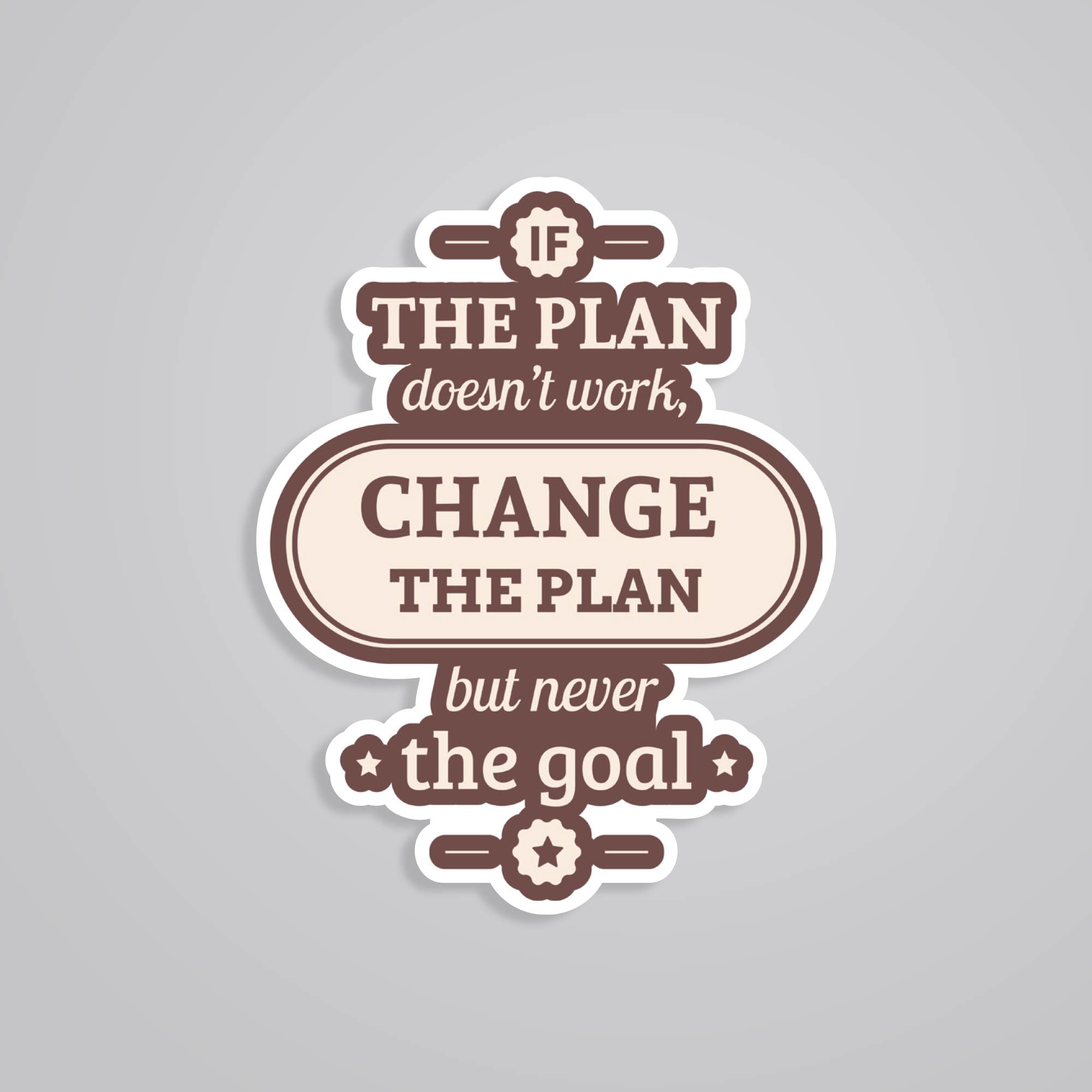 Fomo Store Stickers Motivational If the plan doesn’t work change the plan