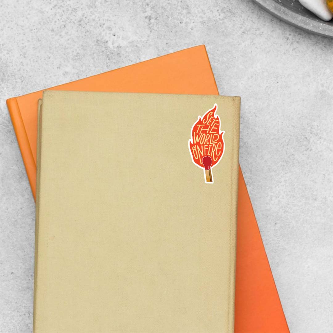 Set the word on fire Motivational Stickers