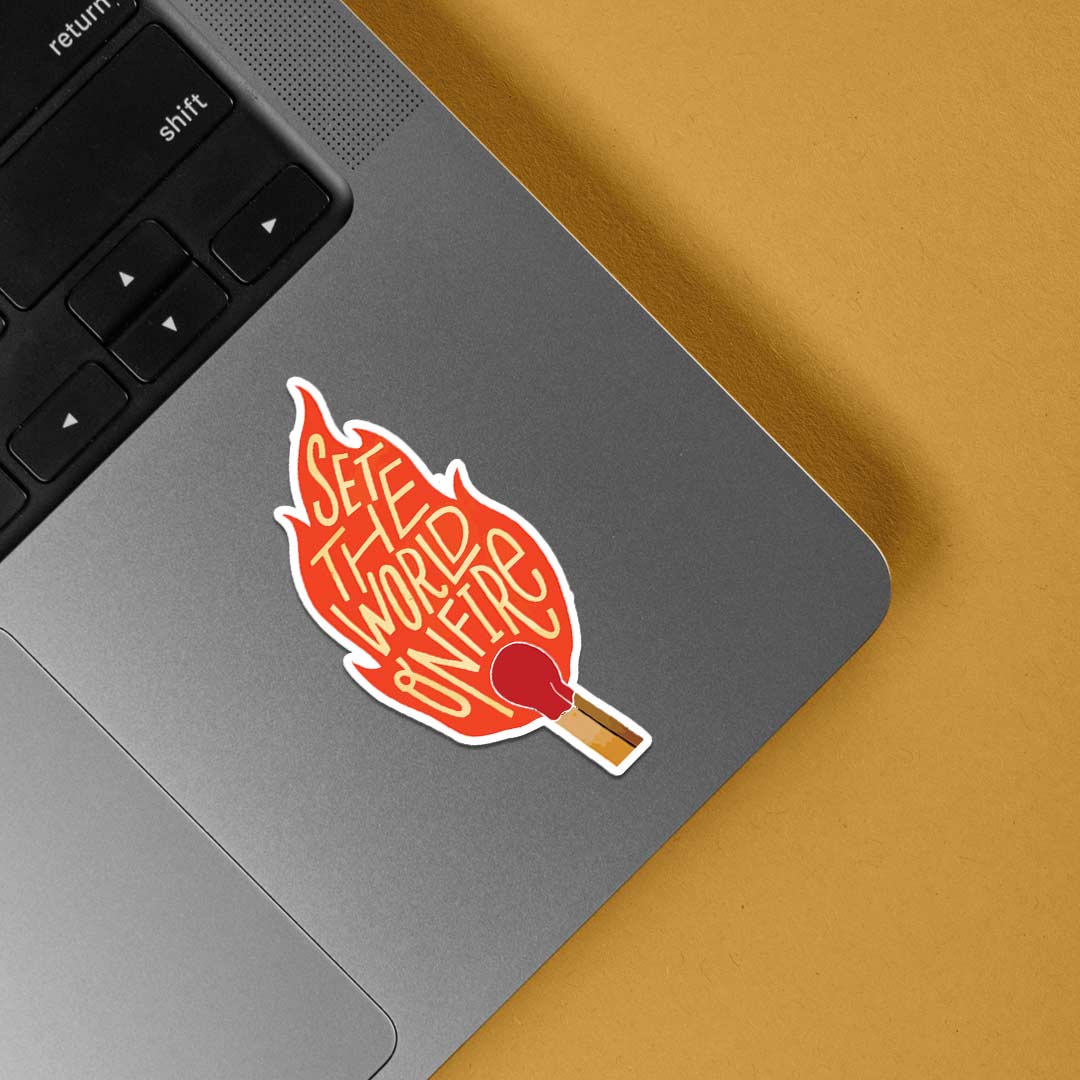 Set the word on fire Motivational Stickers