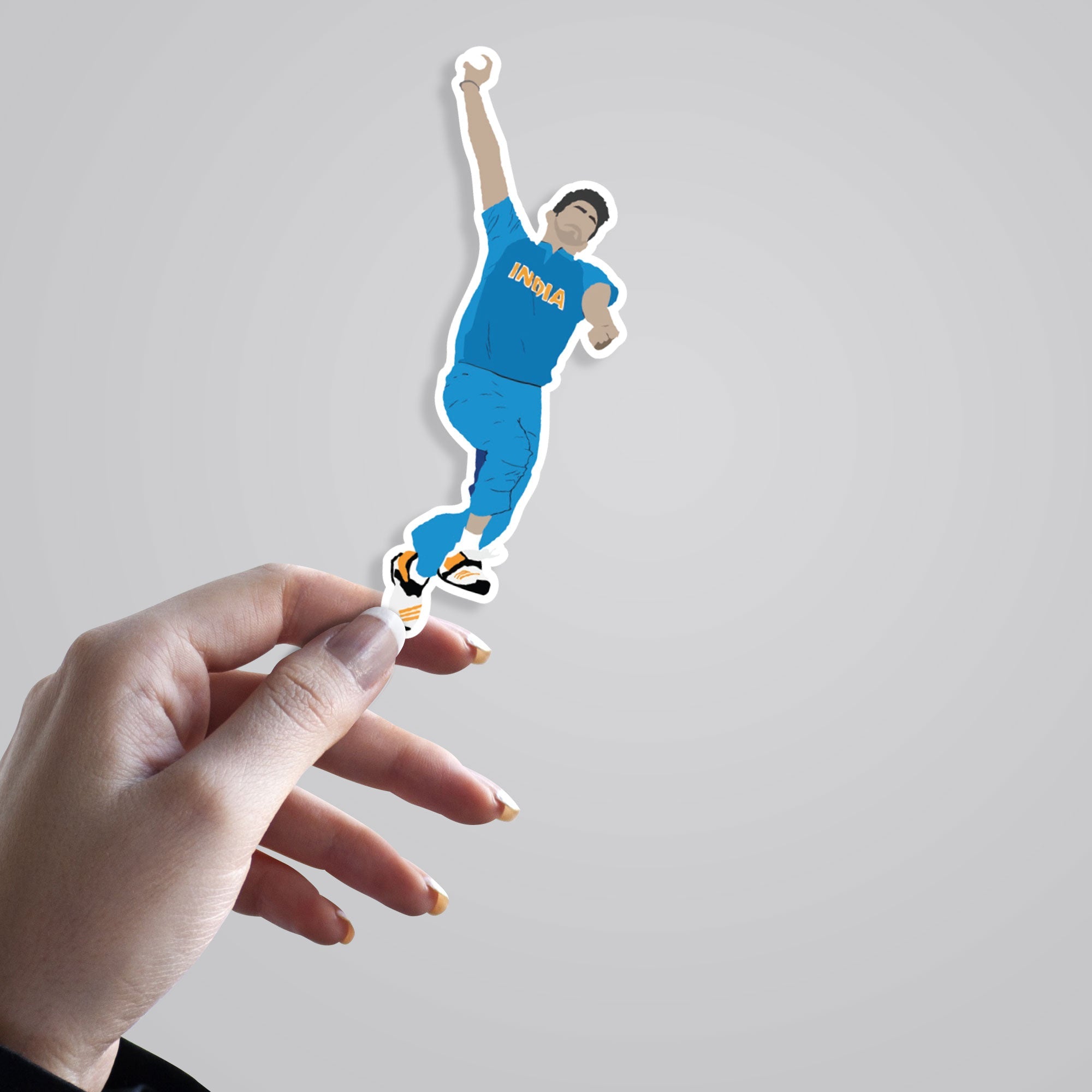 Bumrah Bowling Sports Stickers