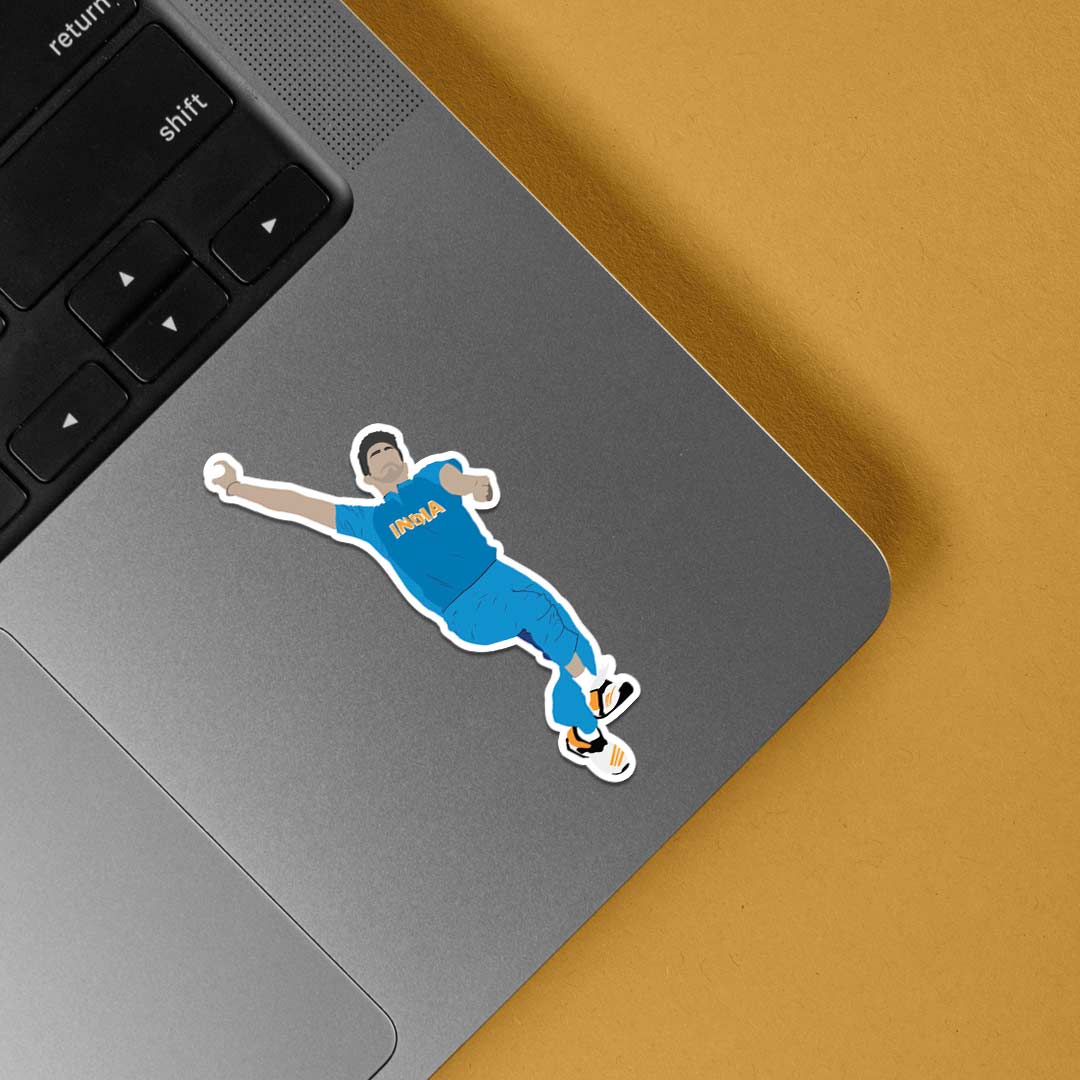 Bumrah Bowling Sports Stickers