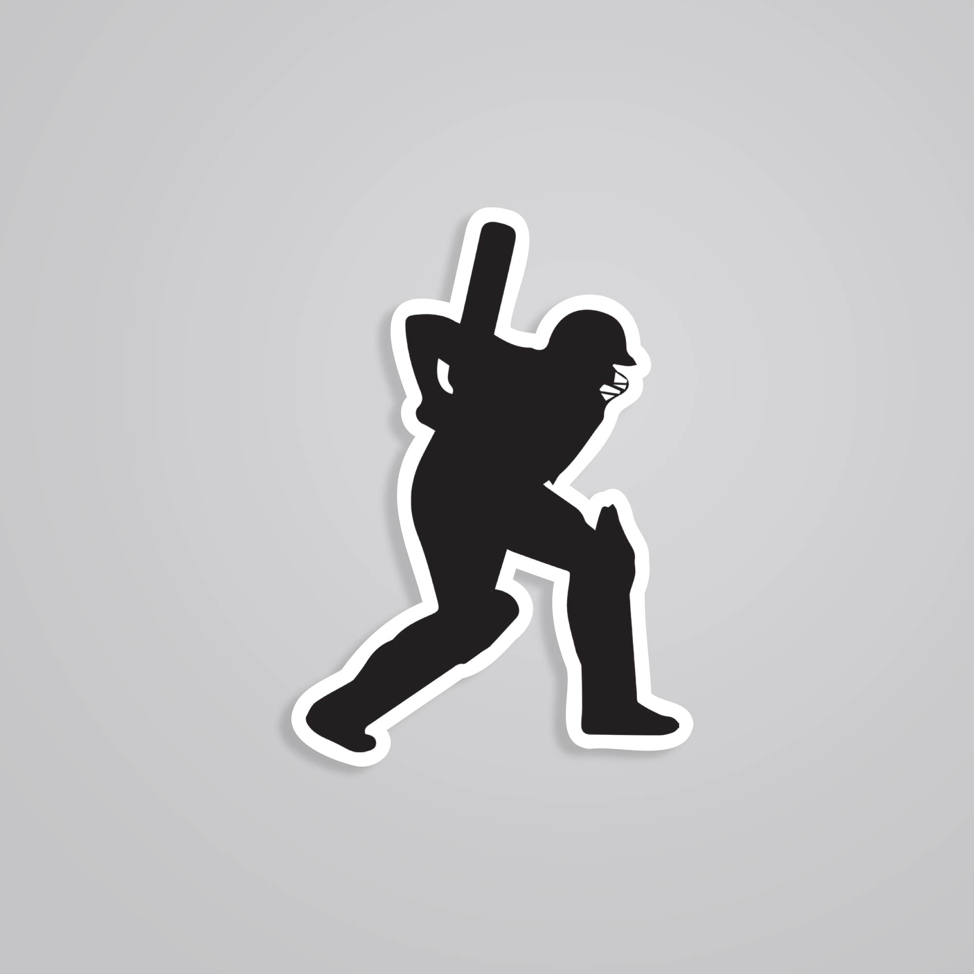 Fomo Store Stickers Sports Cricket Man Silhouette
