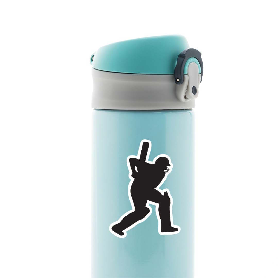 Cricket Man Silhouette Sports Stickers