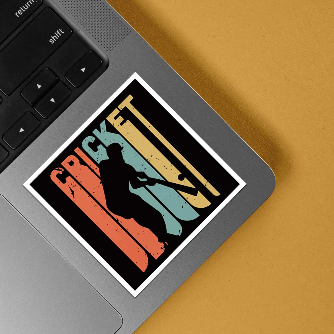 Cricket in Black Sports Stickers