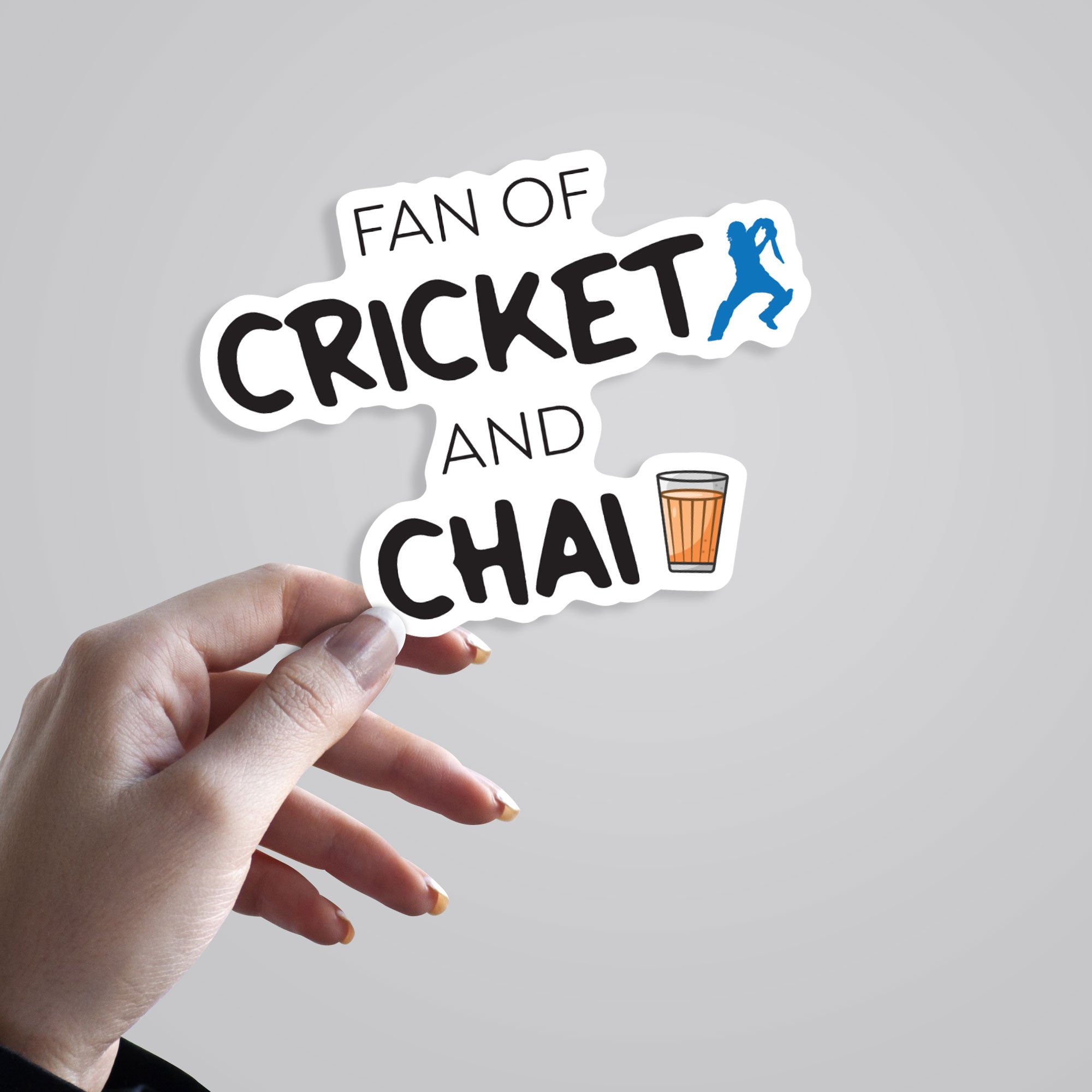 Fan of Cricket and Chai Sports Stickers