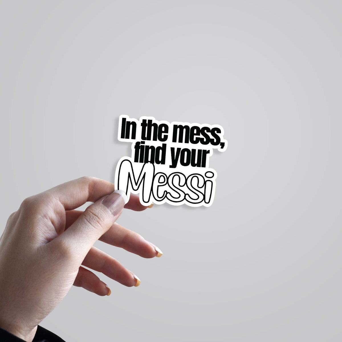 3D In the mess find your Messi Sports Stickers