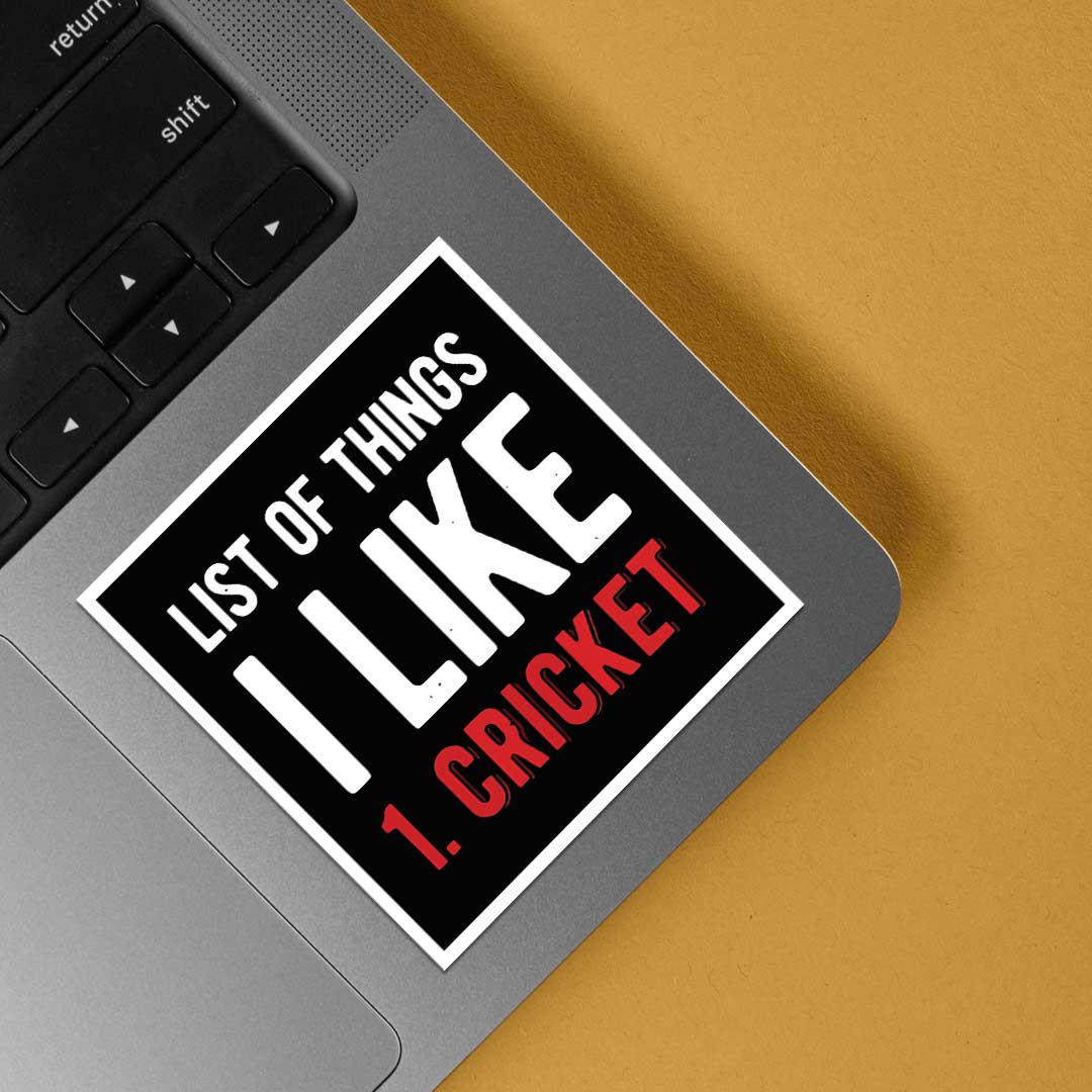 List of things I like Cricket Sports Stickers