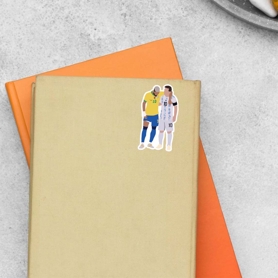 Neymar and Messi Sports Stickers