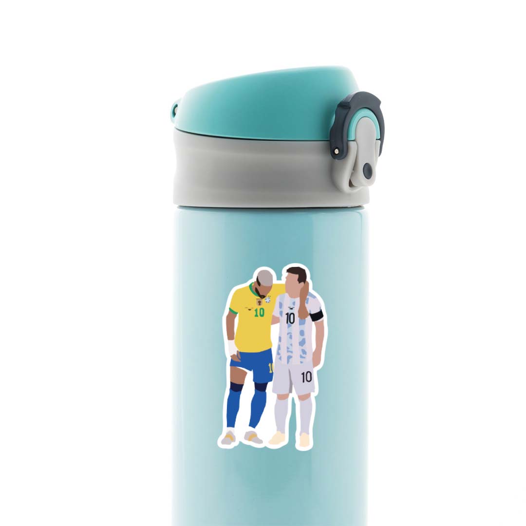 Neymar and Messi Sports Stickers