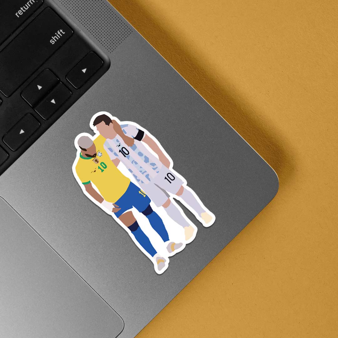 Neymar and Messi Sports Stickers