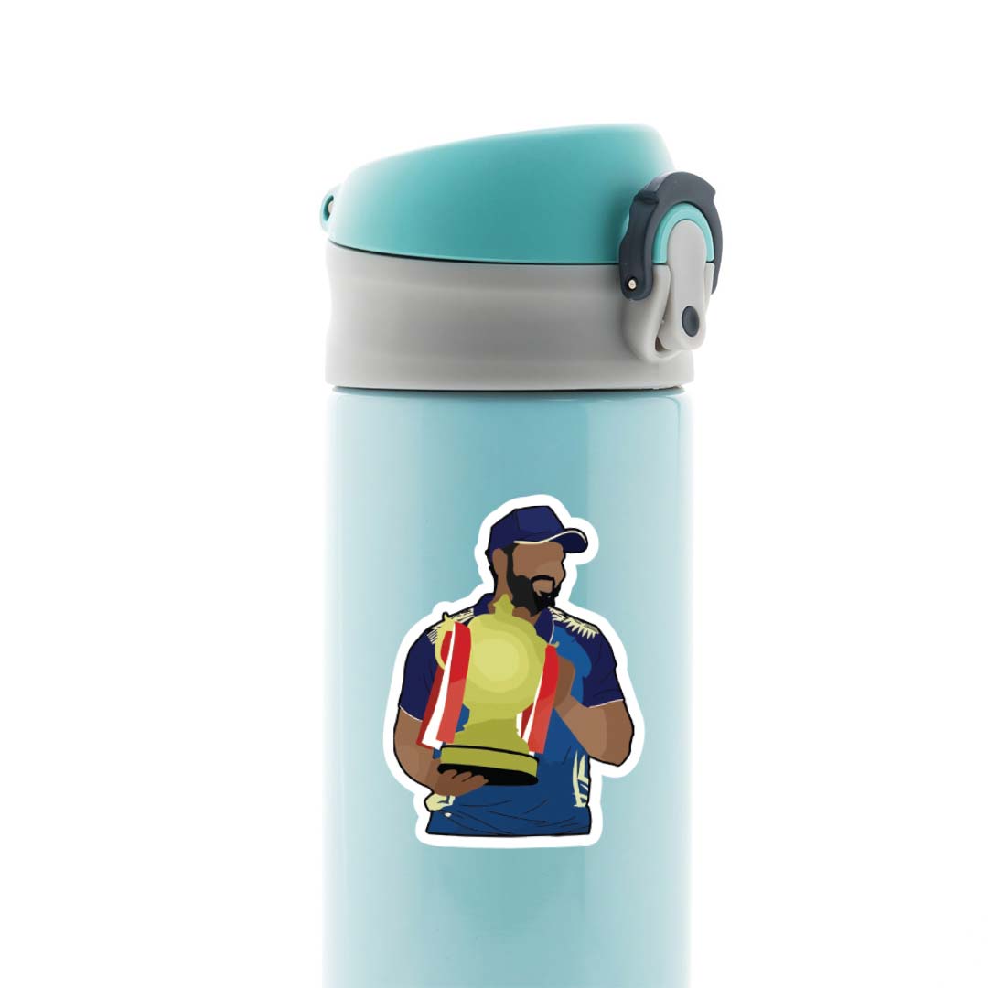 Rohit Sharma with the Trophy Sports Stickers