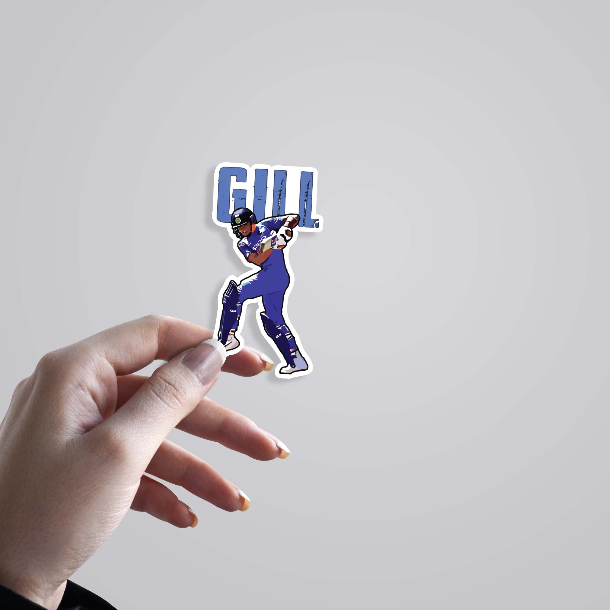 3D Shubman Gill Batting Sports Stickers