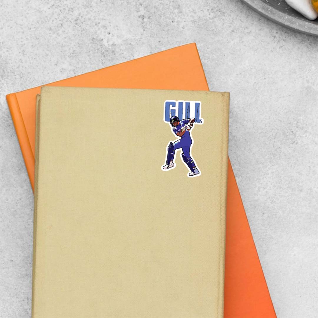 Shubman Gill Batting Sports Stickers