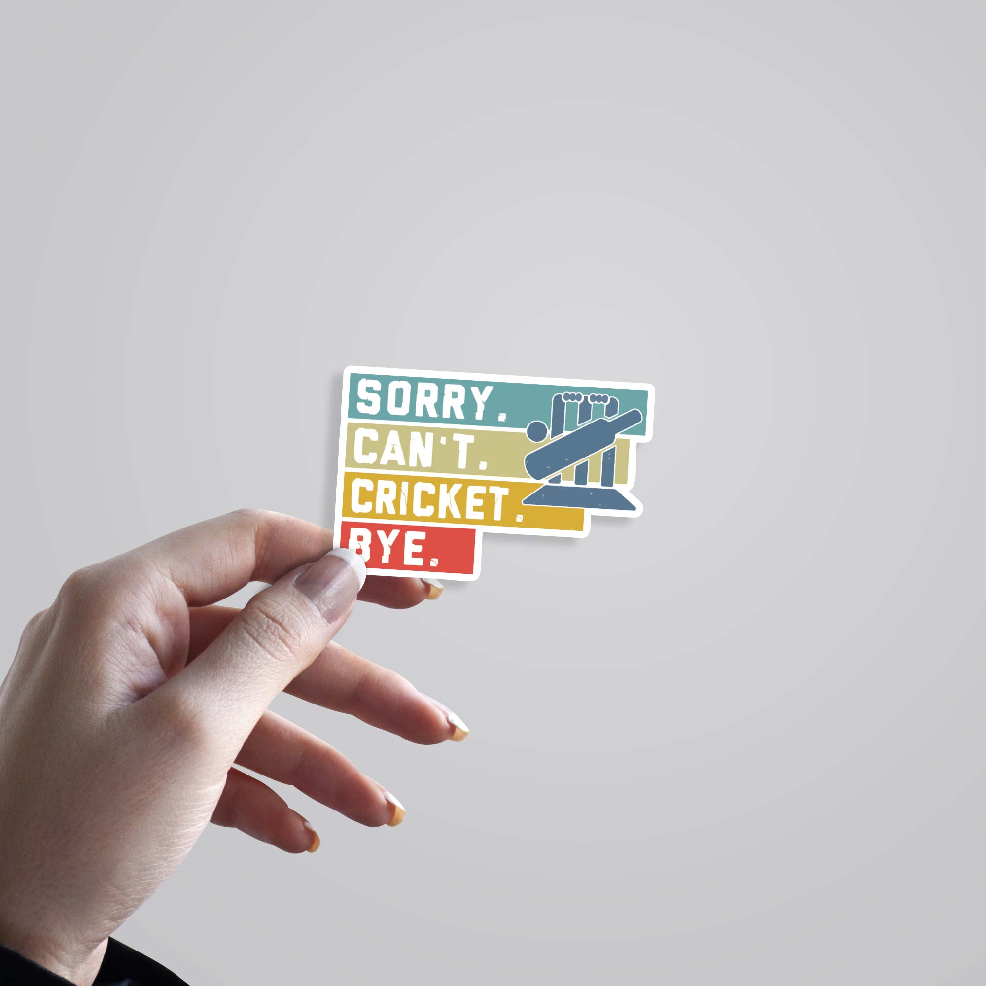 Sorry Can't Cricket Bye Sports Stickers