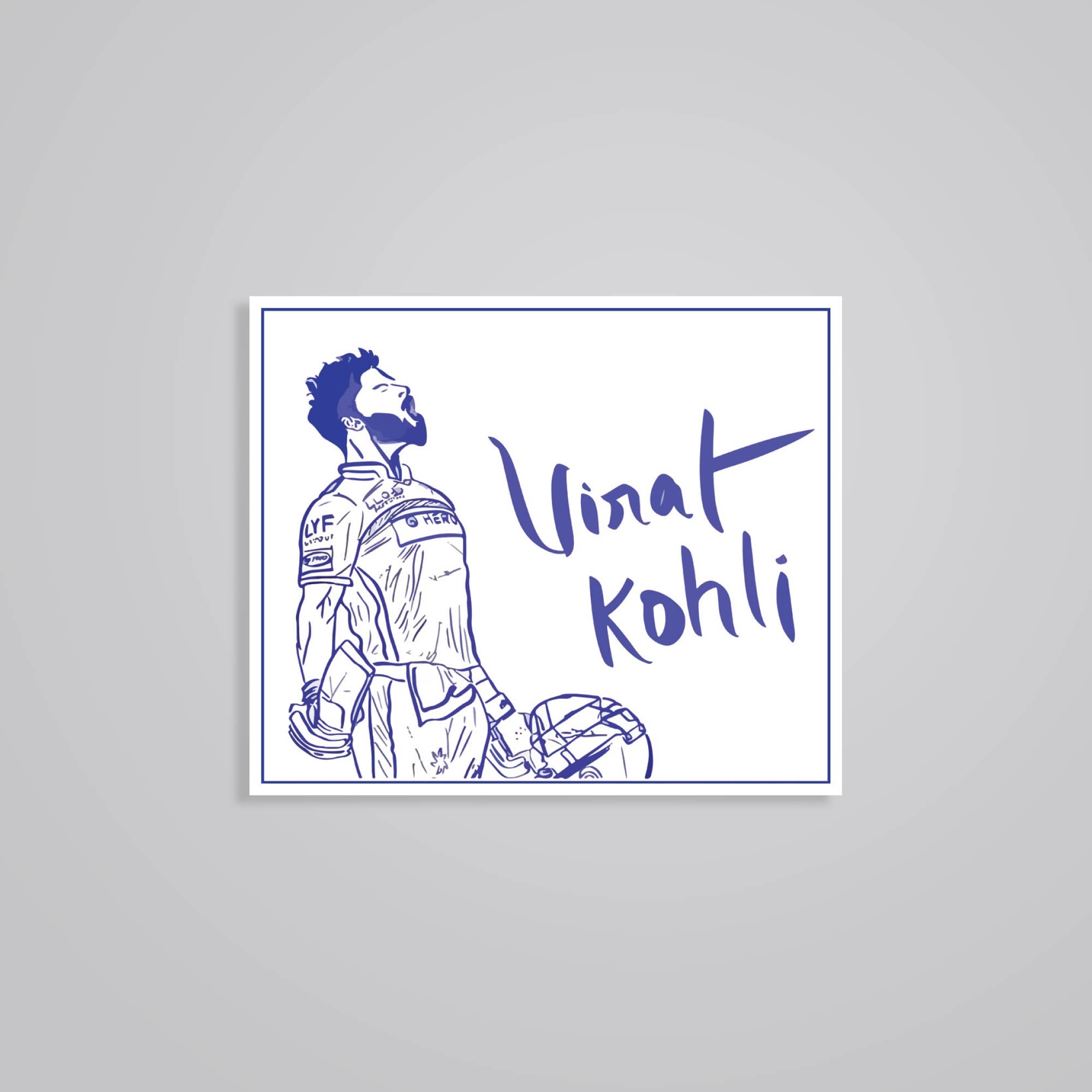 Fomo Store Stickers Sports Virat Kohli Sketch Edition