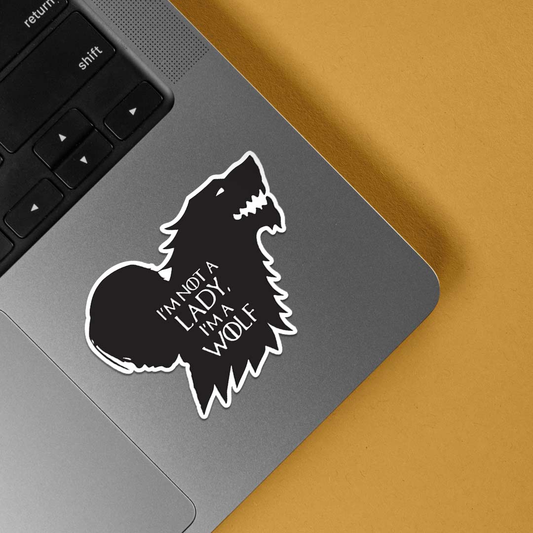 I'm not a lady I'm a Wolf TV Shows Stickers