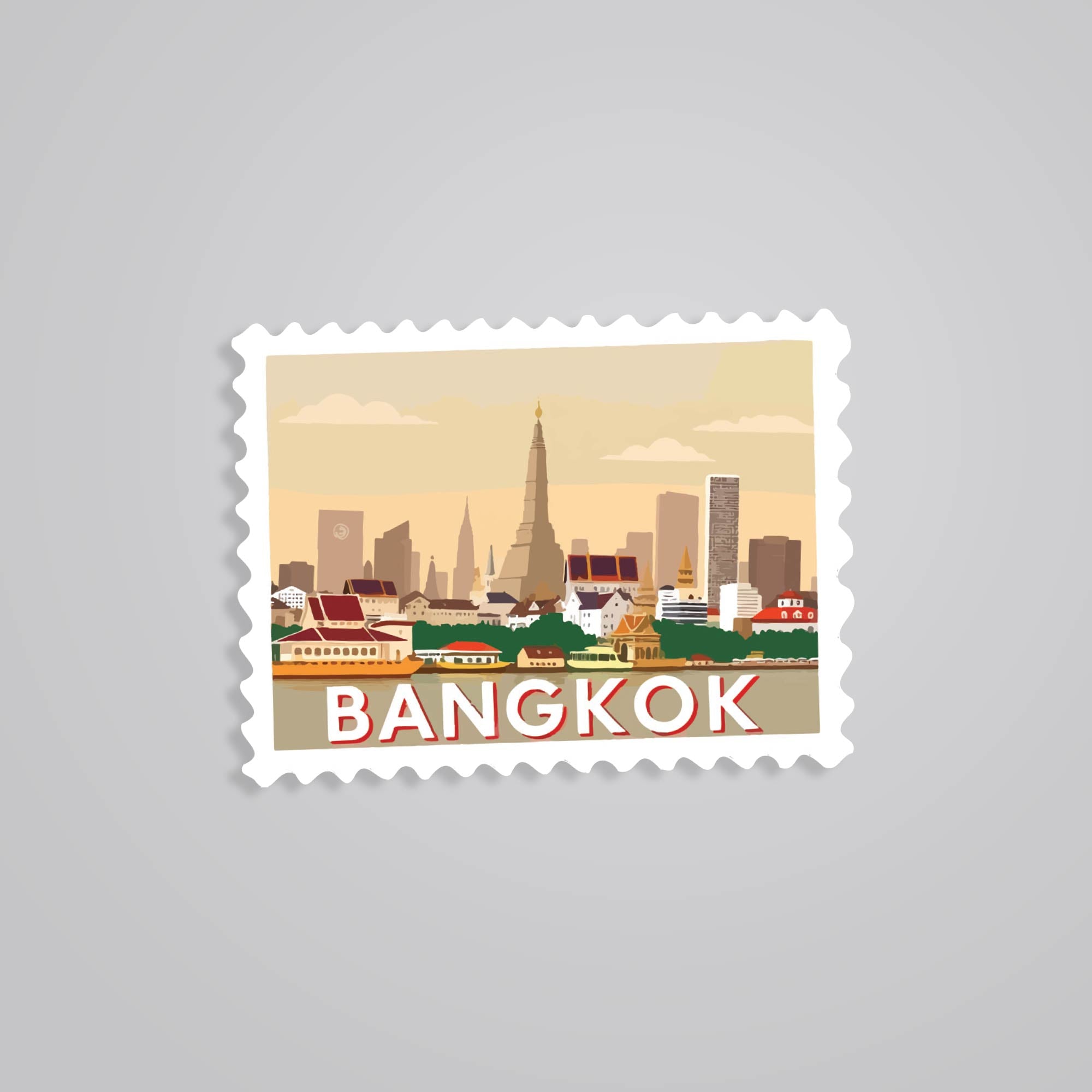 Fomo Store Stickers Travels Bangkok Post Stamp