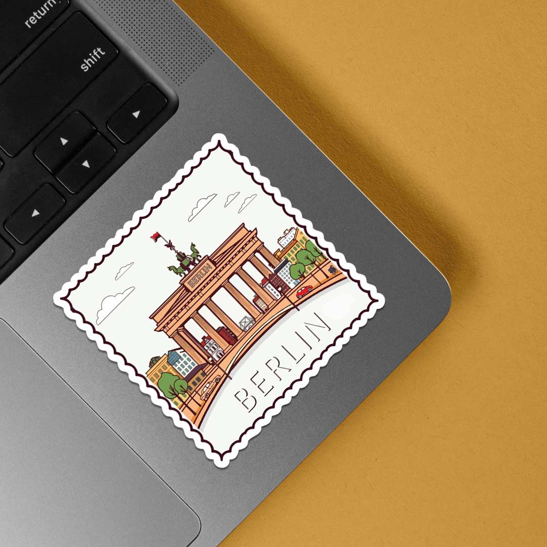 Berlin Brandenburg Gate Daytime Post Stamp Travels Stickers