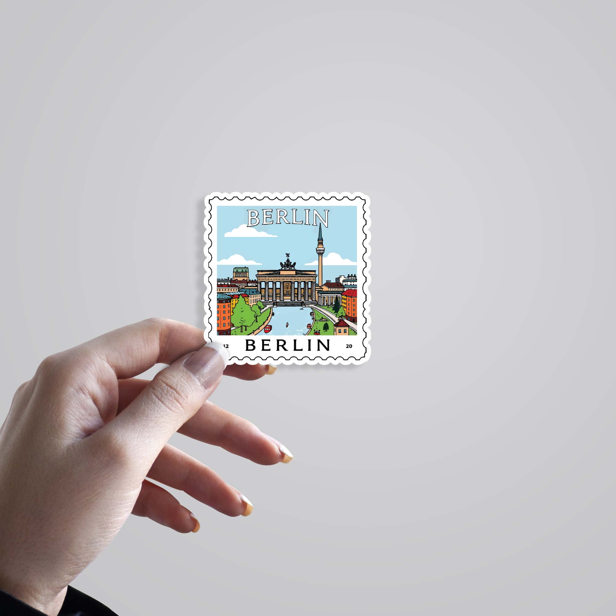 Berlin City and Landmark Post Stamp Travels Stickers