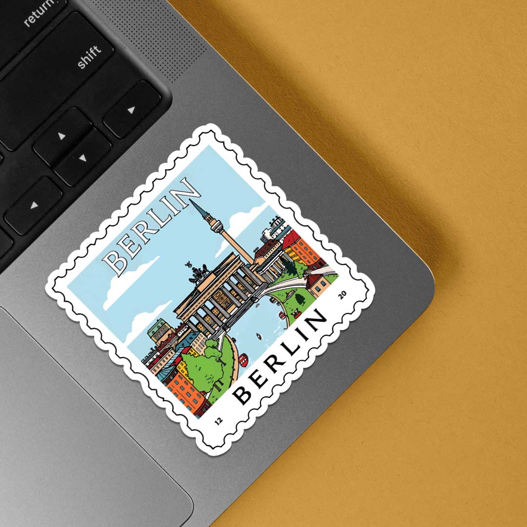 Berlin City and Landmark Post Stamp Travels Stickers