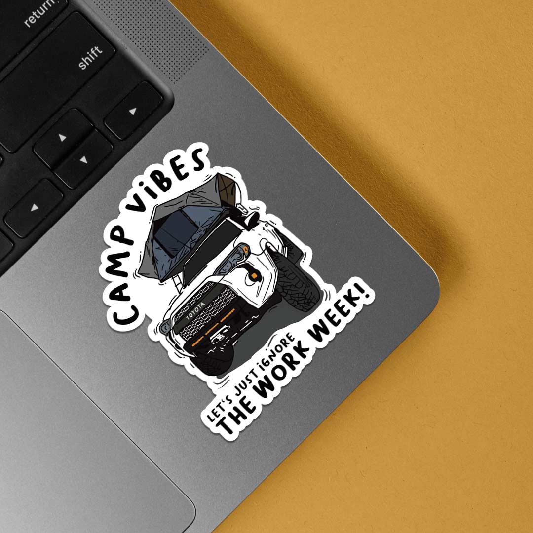 Camps Vibes Travels Stickers