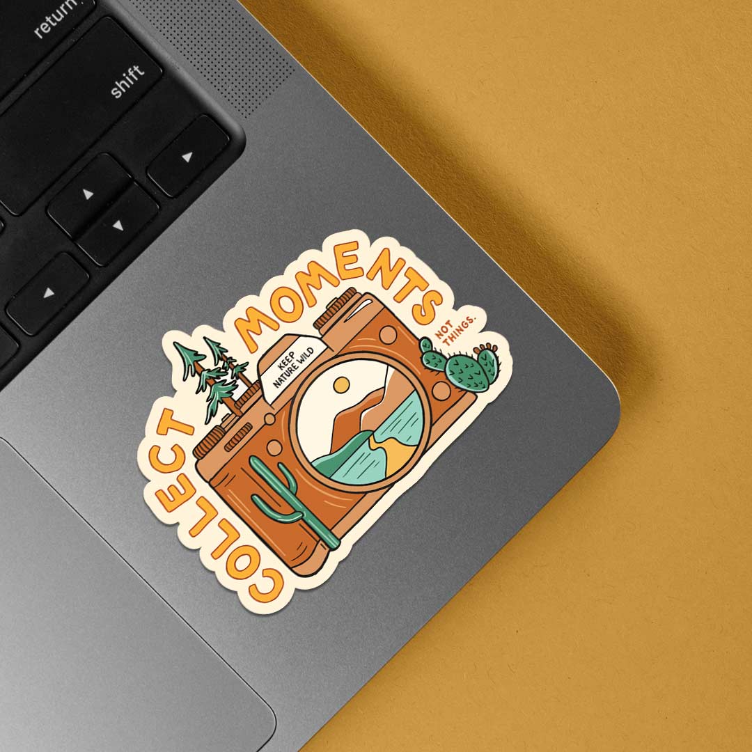 Collect moments not things Travels Stickers