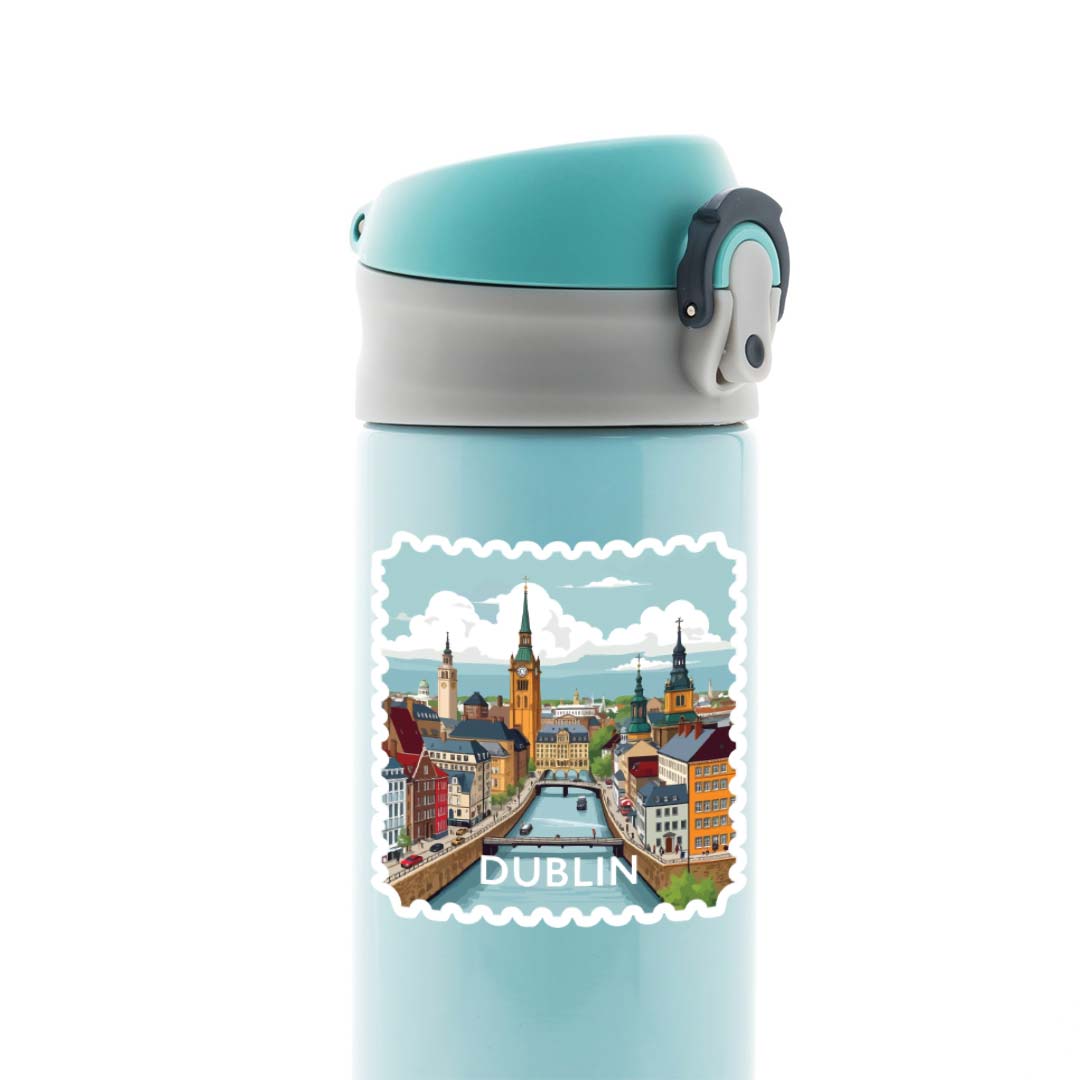 Dublin Historic City and Clock Tower Post Stamp Travels Stickers