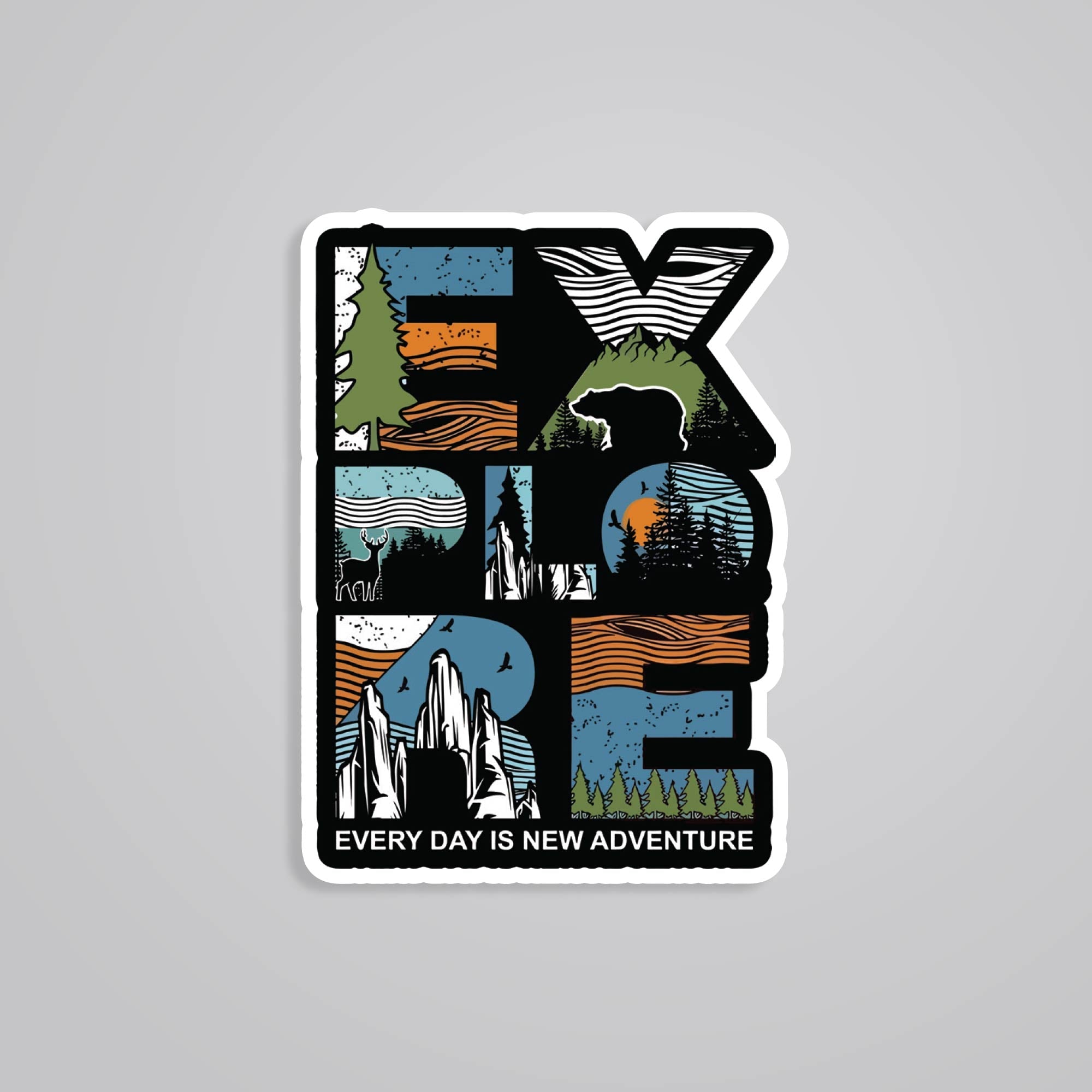 Fomo Store Stickers Travels Explore everyday is new adventure