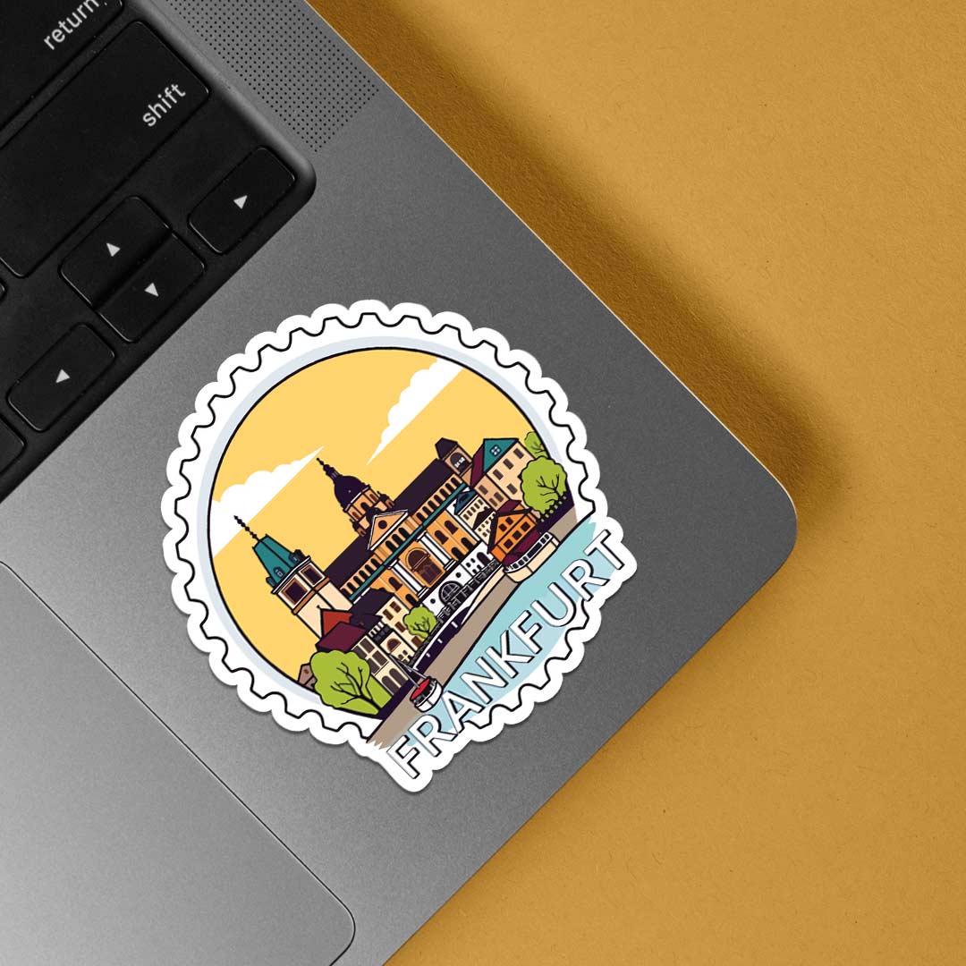Frankfurt Cityscape and Architecture Post Stamp Travels Stickers