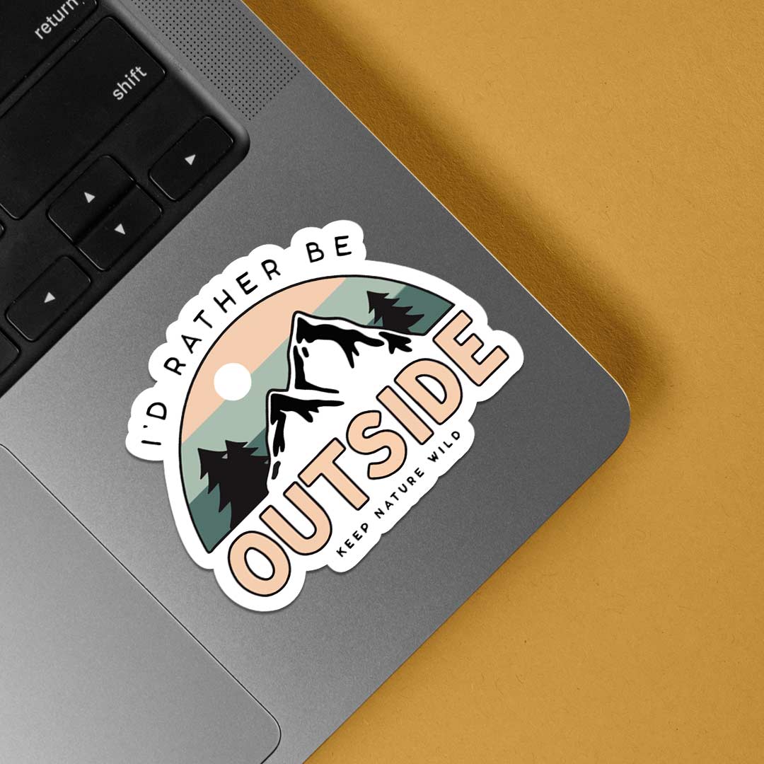 I'd rather be outside Travels Stickers