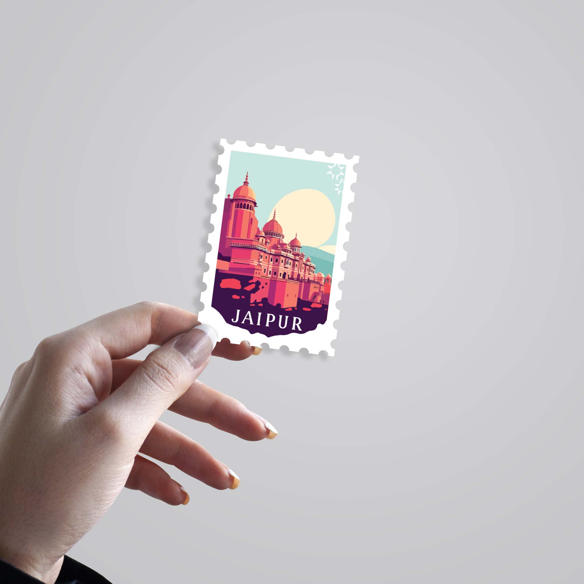 Jaipur in Pink Post Stamp Travels Stickers