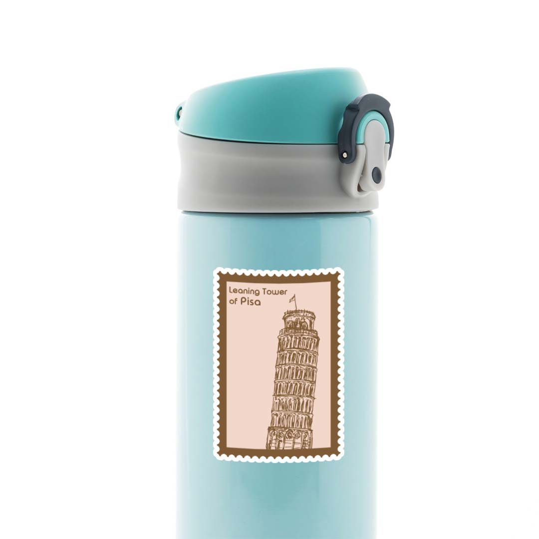 Leaning tower of Pisa Stamp Travels Stickers